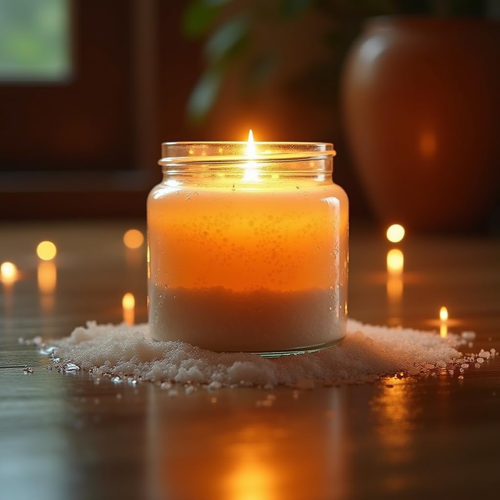 Shrida Naturals Pearl Sand Wax Candle (454g) - Eco-Friendly Refillable Beaded Sand Wax, 15 Wicks, Ideal for Candle Making, Home Decor, Weddings & Gifts, Floats on Water