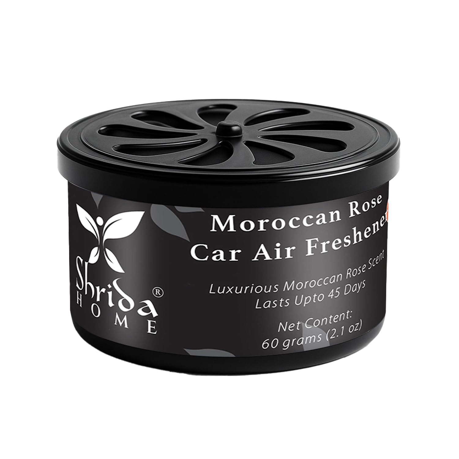 Shrida Naturals Moroccan Rose Car Air Freshener Gel Pack of 1 (60g) | Long-Lasting Organic Car Perfume | Luxury Car Fragrance for Dashboard & Vents | Natural Odor Remover for Car Interior