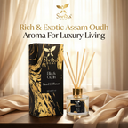 Shrida Black Oudh Reed Diffuser | 120ml with 6 Rattan Sticks
