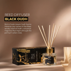 Shrida Black Oudh Reed Diffuser | 120ml with 6 Rattan Sticks