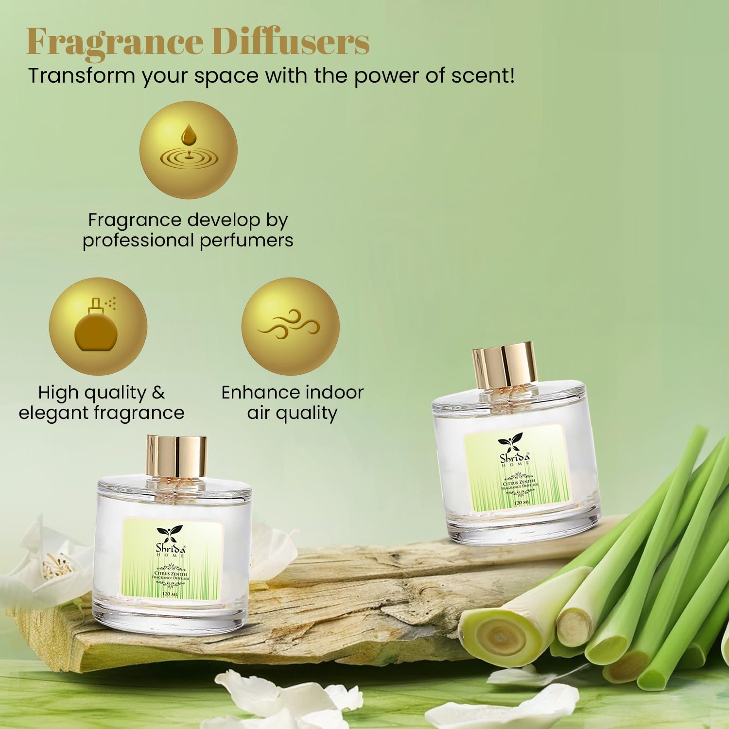 Citrus Zenith (Lemongrass)  Reed Diffuser 120 ml