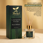 Shrida Lemongrass Escape Reed Diffuser | 120ml with 6 Rattan Sticks