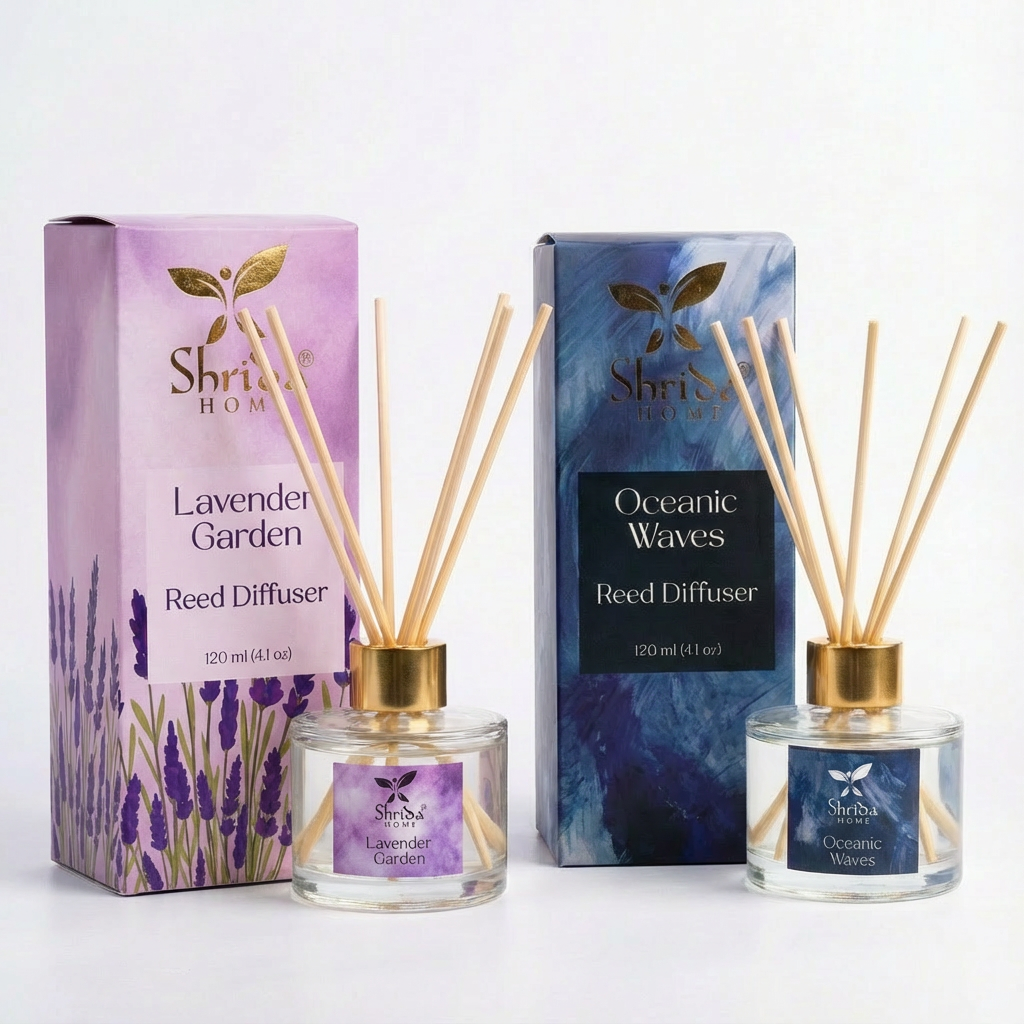 Lavender Garden + Oceanic Waves Combo | 120ml Each with 12 Rattan Sticks