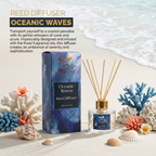 Shrida Oceanic Waves Reed Diffuser | 120ml with 6 Rattan Sticks