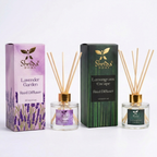 Lavender Garden + Lemongrass Escape Combo | 120ml Each with 12 Rattan Sticks