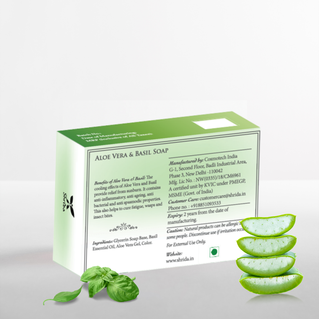 Aloe Vera & basil Soap 125 g